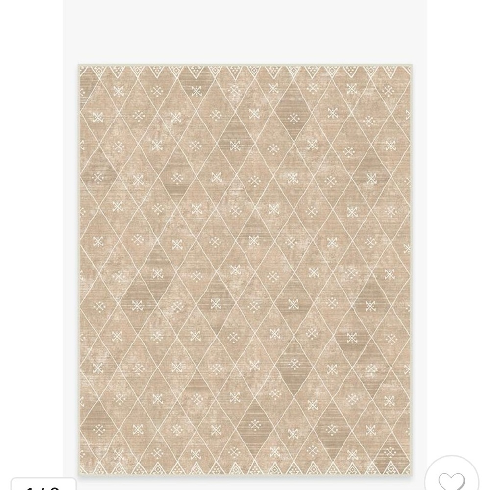 Ruggable Kavi Rose Gold Diamond Rug Cover 8’ x 10’